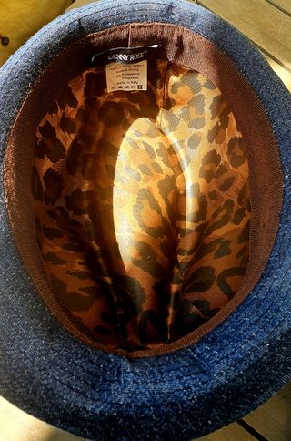 Sombrero  M Denny Rose Denim oscuro metaliz panama