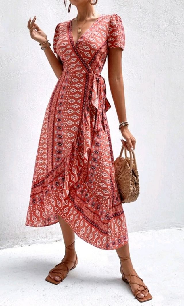 vestido Cruzado S o M nuevo a estrenar