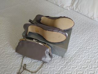 conjunto de bolso y Sandalias de tacón boda/fiesta