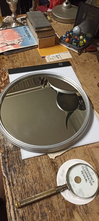 vassoio a specchio vintage