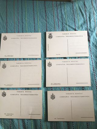 Sobre de 6 postales Compañía Transmediterránea