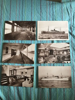 Sobre de 6 postales Compañía Transmediterránea