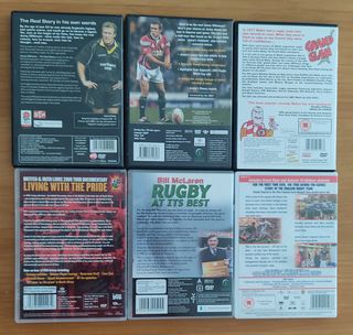 RUGBY LOTE 6 DVDS JONNY WILKINSON LIONS INGLATERRA