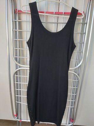 Vestido lentejuelas negro y dibujo animado Talla M