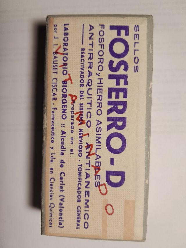 preparado farmacéutico  muy antiguo