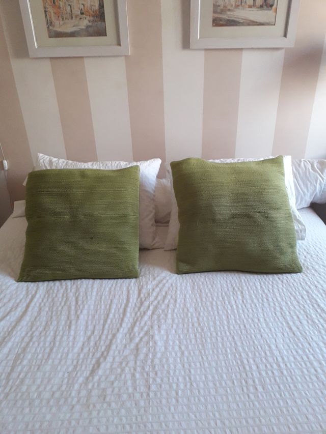 Dos fundas de cojín satinadas de 50x50cm