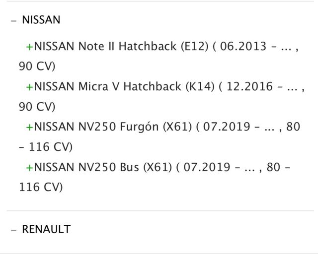 Filtro gasoil Mercedes, Nissan, Renault y Dacia