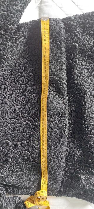 Abrigo de Astracán, negro, con forro