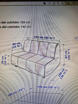 Funda LYCKSELE 2 plazas