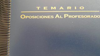 TEMARIO OPOSICIONES AL PROFESORADO