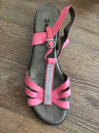 Sandalias piel * Nº 41 * Marca: 24 HRS
