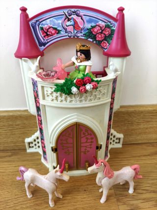 TORRE PLAYMOBIL PRINCESA Y UNICORNIOS PORTATIL