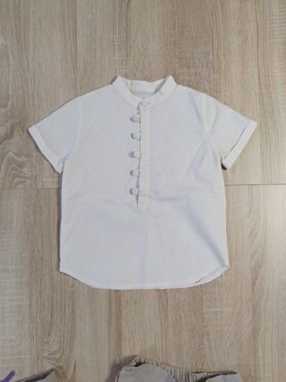 Traje niño talla 4 -5. camisa pantalón y fajin