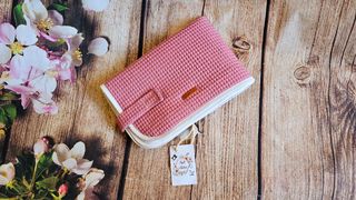 Cambiador de viaje con bolsillos Waffle Rosa Fucsi