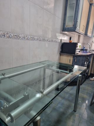 Mesa de cristal para cocina