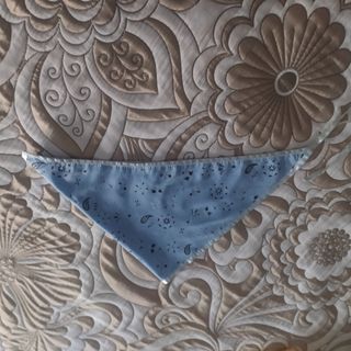Pañueleta niña ,tono vaquero con detalles .