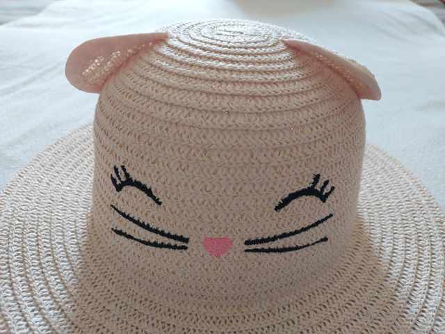 Chapéu "Estilo Palha" Menina, 6-8A