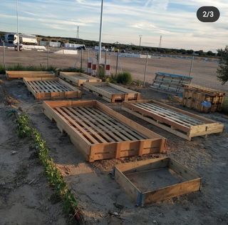 Cama de cultivo madera macetero huerto jardinera