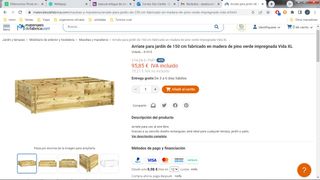 Cama de cultivo madera macetero huerto jardinera