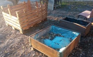 Cama de cultivo madera macetero huerto jardinera