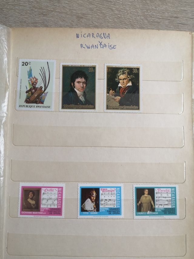 Colección de sellos de muchos países