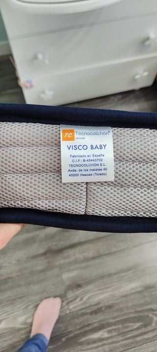 cuna blanca+colchón visco (25euros)