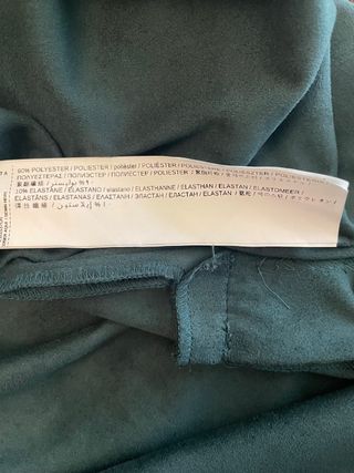 Vestido verde antelina VIOLETA-MANGO tL(grandes)