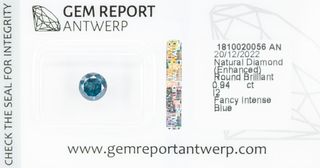 Diamante - 0.94, AZUL  tratamiento de color I2