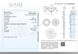 Diamante - 0.96 ct - Redondo - J - I2 certificado