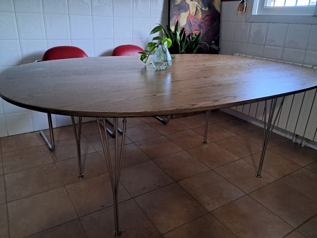 Mesa comedor ovalada de diseño 180x120 cm