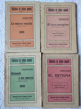 14 NOVELAS ANTIGUA BIBLIOTECA CULTURA POPULAR 1918