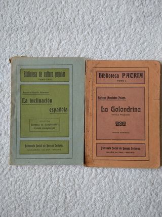 14 NOVELAS ANTIGUA BIBLIOTECA CULTURA POPULAR 1918