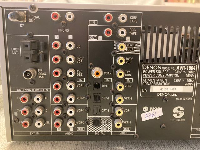 AV surround receiver, DENON AVR-1804. Home cinema