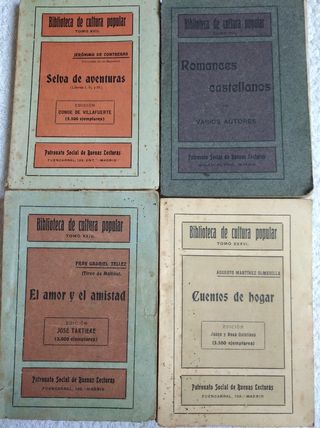 14 NOVELAS ANTIGUA BIBLIOTECA CULTURA POPULAR 1918