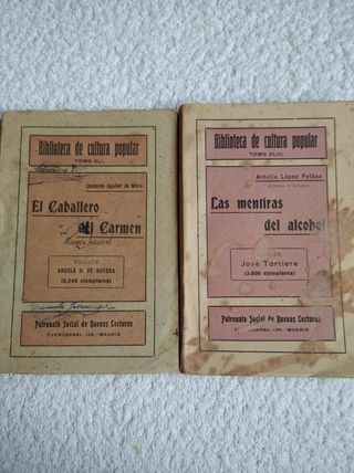 14 NOVELAS ANTIGUA BIBLIOTECA CULTURA POPULAR 1918