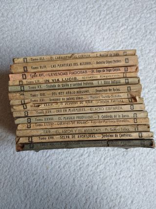 14 NOVELAS ANTIGUA BIBLIOTECA CULTURA POPULAR 1918