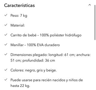 Carrito de bebe negro