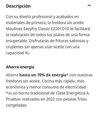 Freidora de aire - Moulinex EZ201D10