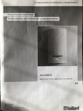 Calentador de gas Vaillant