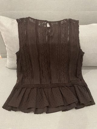Top encaje negro 