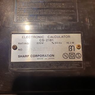Calculadora electrica Sharp compet cs 2181