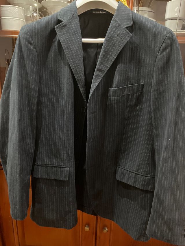 Chaqueta vestir rallas caballero. 