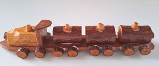 Tren miniatura madera artesan