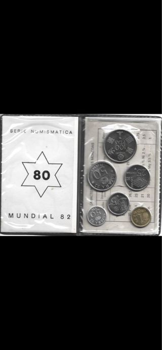 Cartera de monedas Mundial de Fútbol 1982-(80)