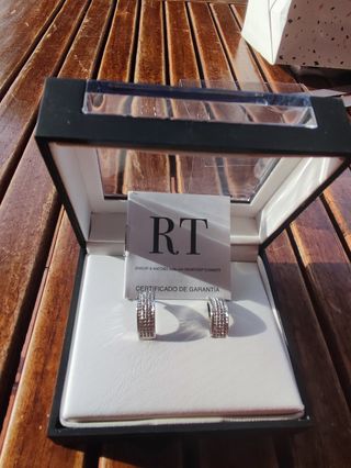 pendientes aritos gruesos con Swarovski 