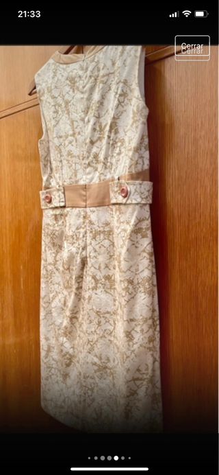 Vestido de cocktail con sandalias a juego talla 40