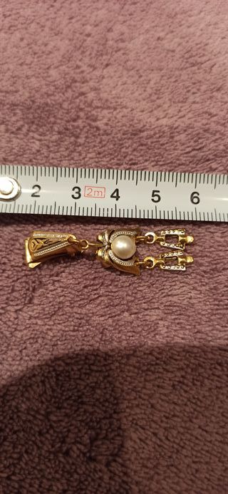 Pendientes vintage oro damasquino