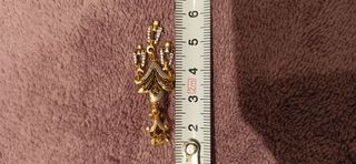 Pendientes oro damasquinado