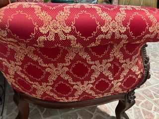 Sofá doble de capitoné estilo Luis XV