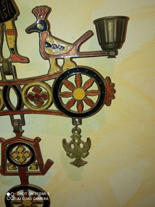 Colgador Metal Candelabro Griego años 70